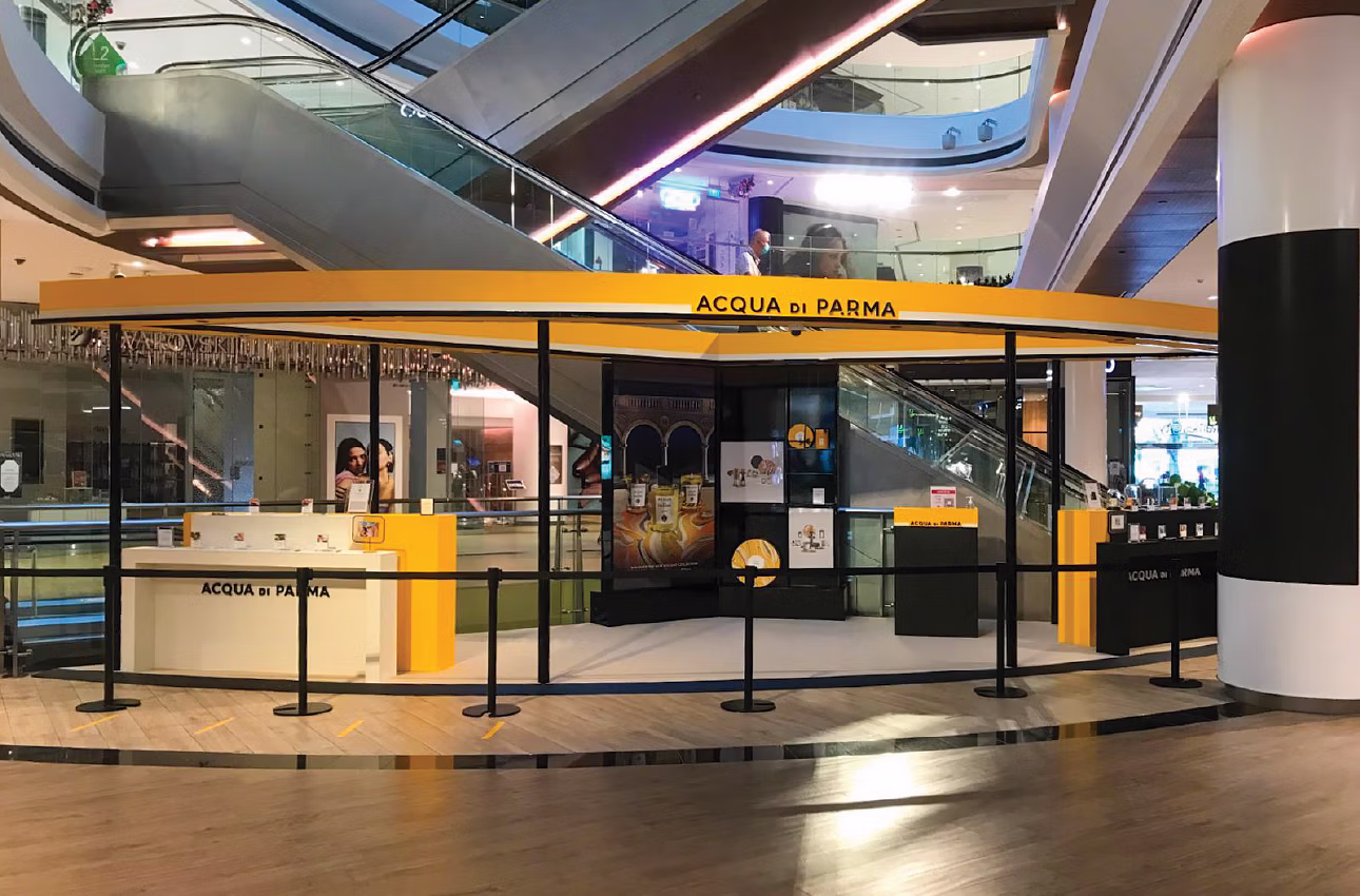 Acqua Di Parma's pop up, built by Matte Black