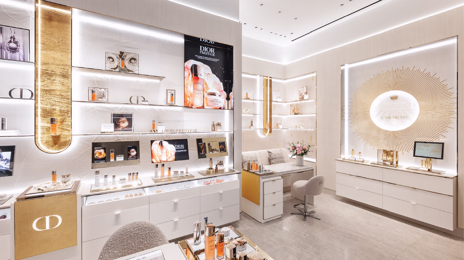 Matte Black's retail interior design for Dior at Singapore.
