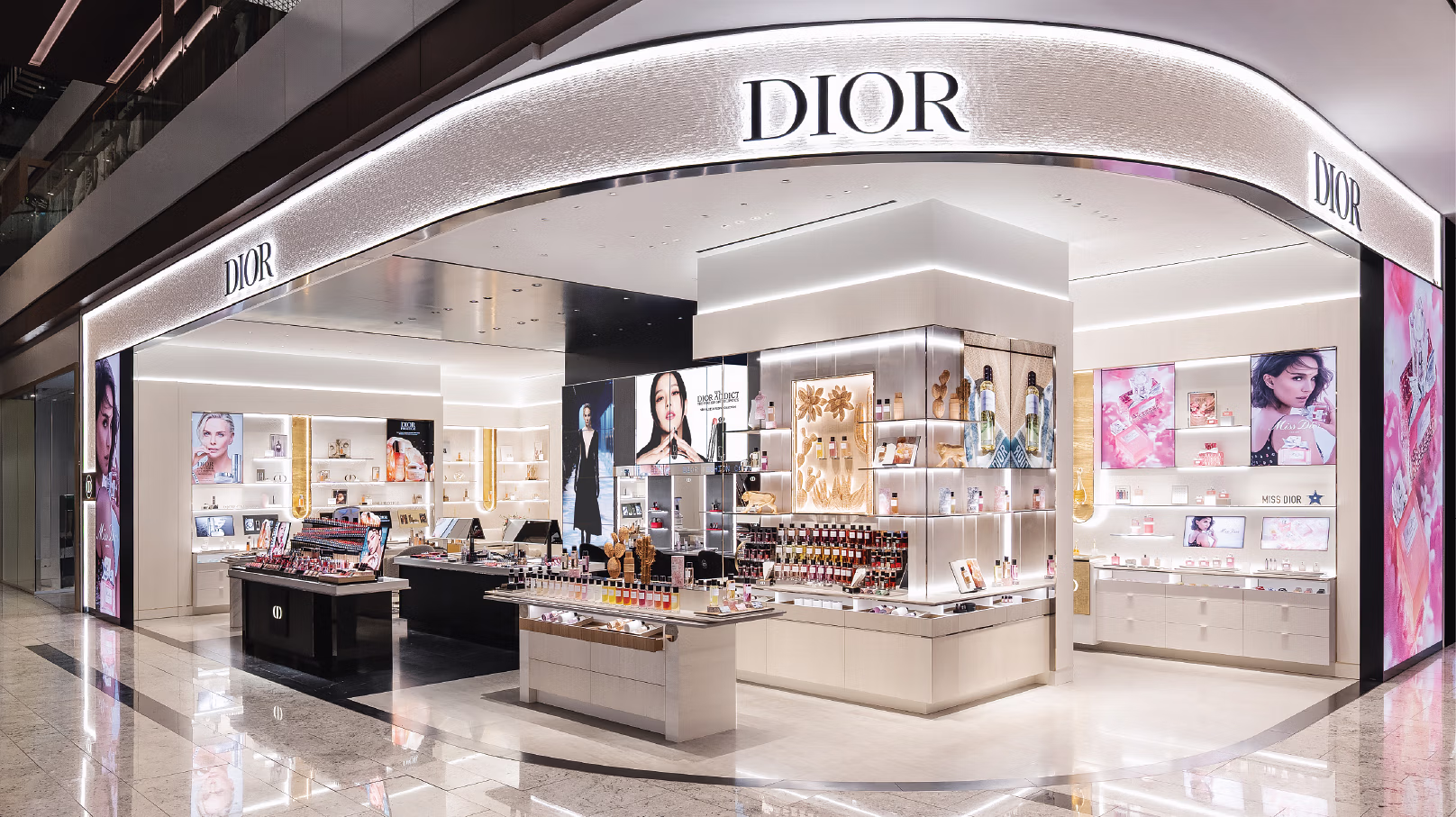Matte Black's storefront for Dior at Raffles City Singapore.