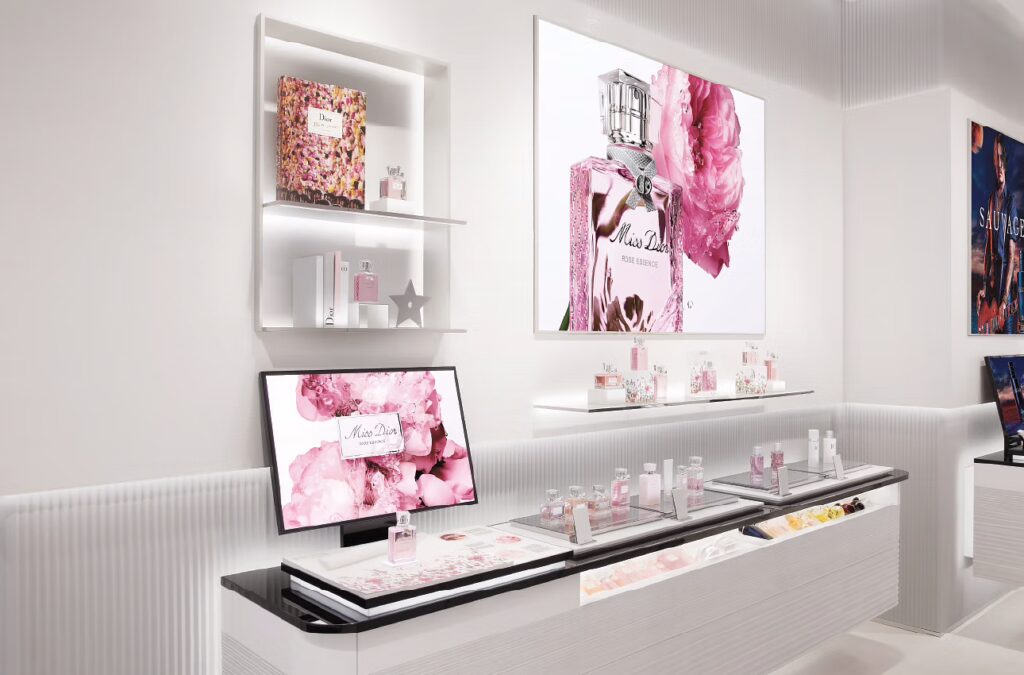 Matte Black's visual merchandising for Dior at Marina Bay Sands, Singapore