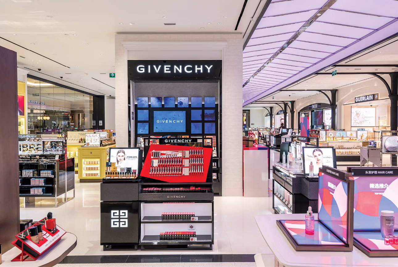 Givenchy's display at DFS Londoner, built by Matte Black