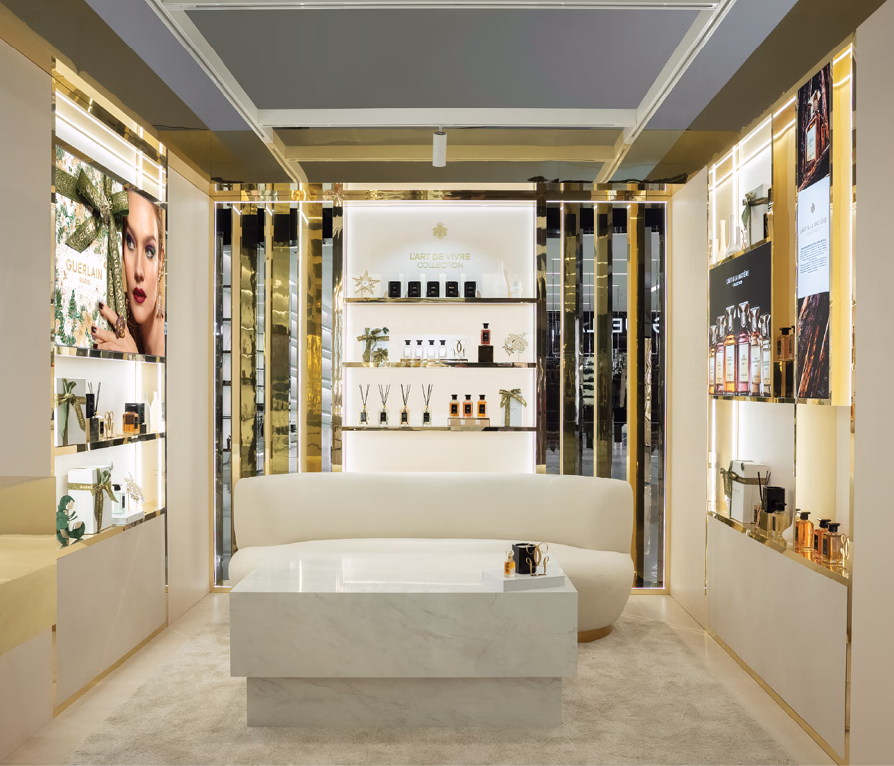 Matte Black's store display for Guerlain's Christmas edition at ION Orchard Singapore.