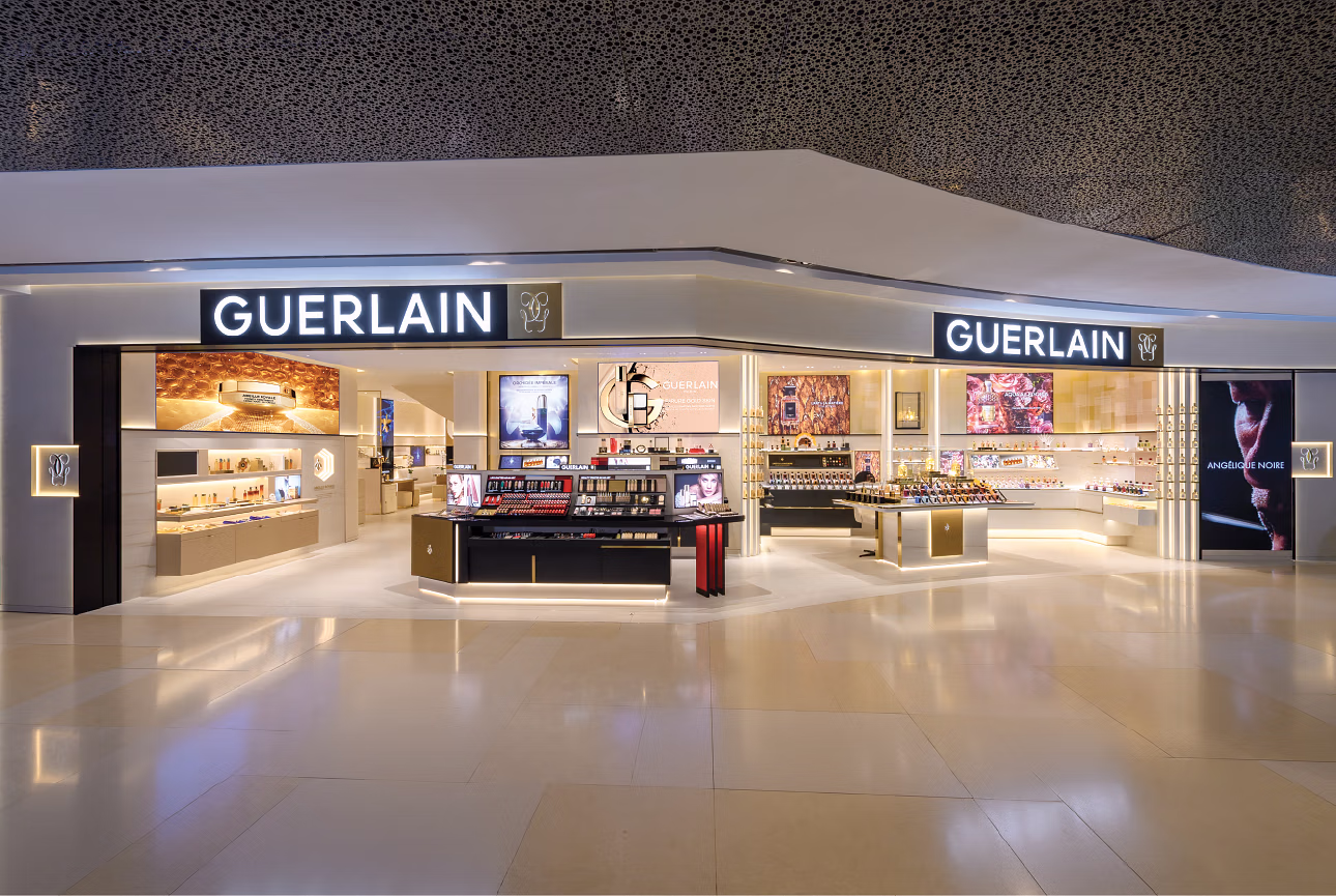 An interior fit out of Guerlain's boutique, by Matte Black