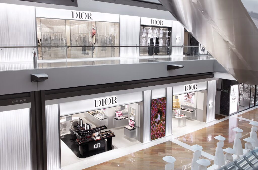 Dior's shopfront at Marina Bay Sands Singapore, by Matte Black